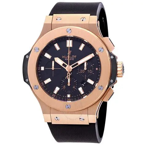 Hublot Rose Gold Black Leather
